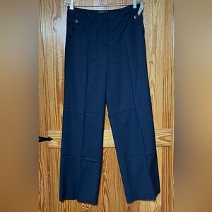 Talbots Italian Fabric Wide Leg High Rise Sailor Pants Dress Pants Silk Blend